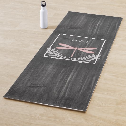 Roze Dragonfly Rustic Yoga Mat (In situ)