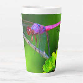 Roze Dragonfly Spirit vertrekt latte Mok