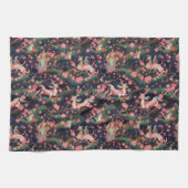 Roze dragons en Cherry Blossom Theedoek (Horizontaal)