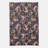 Roze dragons en Cherry Blossom Theedoek (Verticaal)