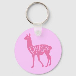 Roze Drama Lama Sleutelhanger