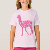 Roze Drama Llama T-Shirt (Voorkant)