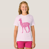 Roze Drama Llama T-Shirt (Voorkant volledig)
