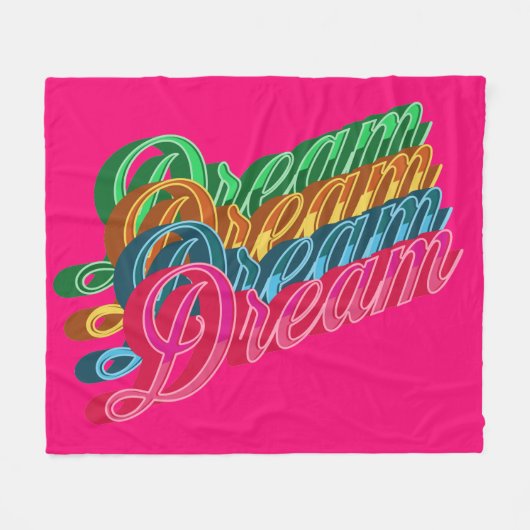 Roze Dream Fleece Deken (Voorkant (Horizontaal))