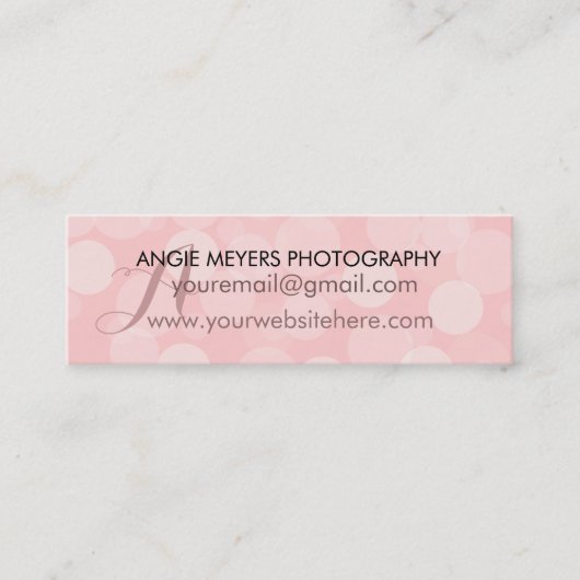 Roze Dream Mini Visitekaartje (Voorkant)