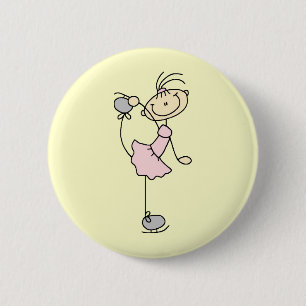 Roze dress-afbeelding Skater T-shirts en cadeautje Ronde Button 5,7 Cm