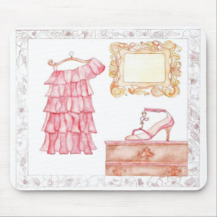 -roze dress mousepad muismat