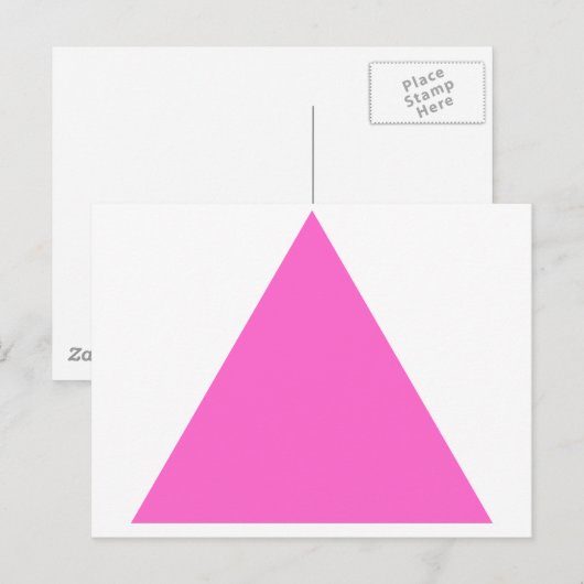 Roze driehoek briefkaart (Voorkant / Achterkant)