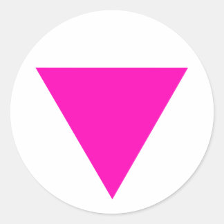 "ROZE DRIEHOEK" GAY PRIDE RONDE STICKER