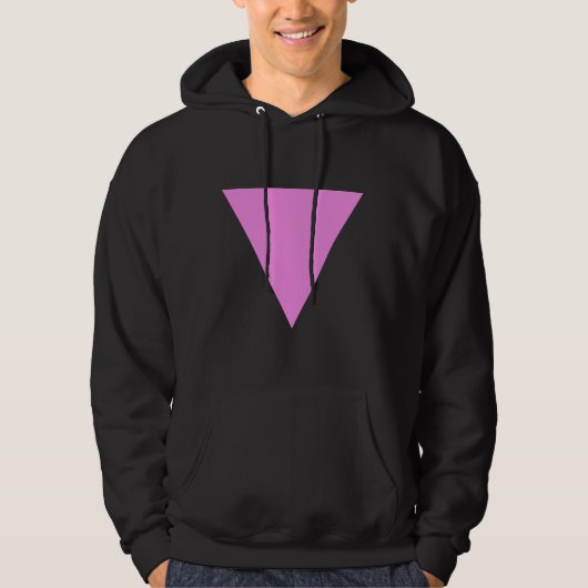 Roze driehoek hoodie (Voorkant)