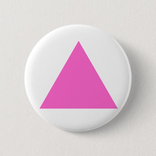 Roze driehoek ronde button 5,7 cm (Voorkant)