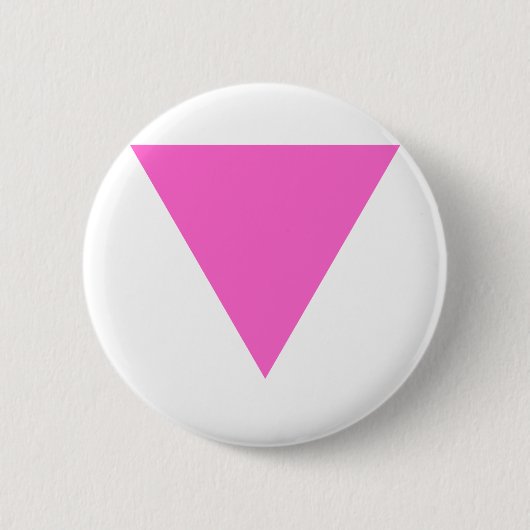 Roze driehoek ronde button 5,7 cm (Voorkant)