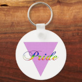 Roze driehoek sleutelhanger (Voorkant)
