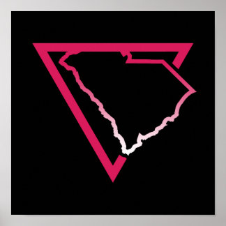 roze driehoek zuid - carolina poster
