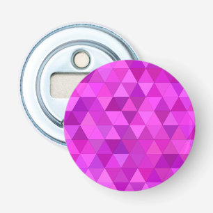 Roze driehoeken button flesopener