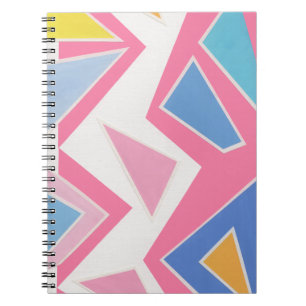 Roze Driehoeken Collage Notitieboek