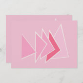 Roze driehoeken notitiekaartje (Voorkant / Achterkant)