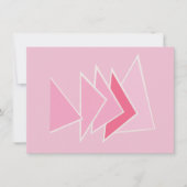 Roze driehoeken notitiekaartje (Voorkant)