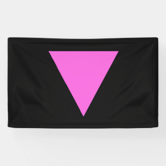 Roze driehoekmarkering spandoek