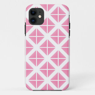 Roze driehoekspatroon iPhone 11 hoesje