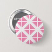 Roze driehoekspatroon ronde button 5,7 cm (Voorkant /achterkant)