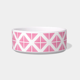 Roze driehoekspatroon voerbakje