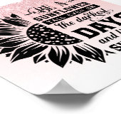 Roze drifder Inspirerend citaat Poster (Hoek)