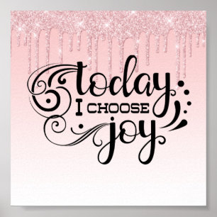 Roze drifder Inspirerend citaat Poster