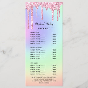 Roze driftige galerijlijst en menu