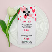 Roze Drink Love Valentijnsdag Dinner Party Menu
