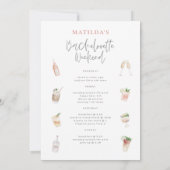 Roze drinken in het weekend rondreis aankondiging (Achterkant)