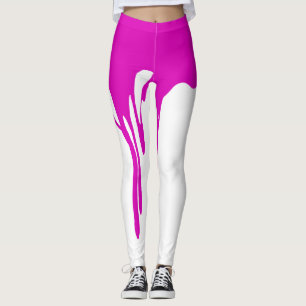 Roze Dripping Paint Leggings