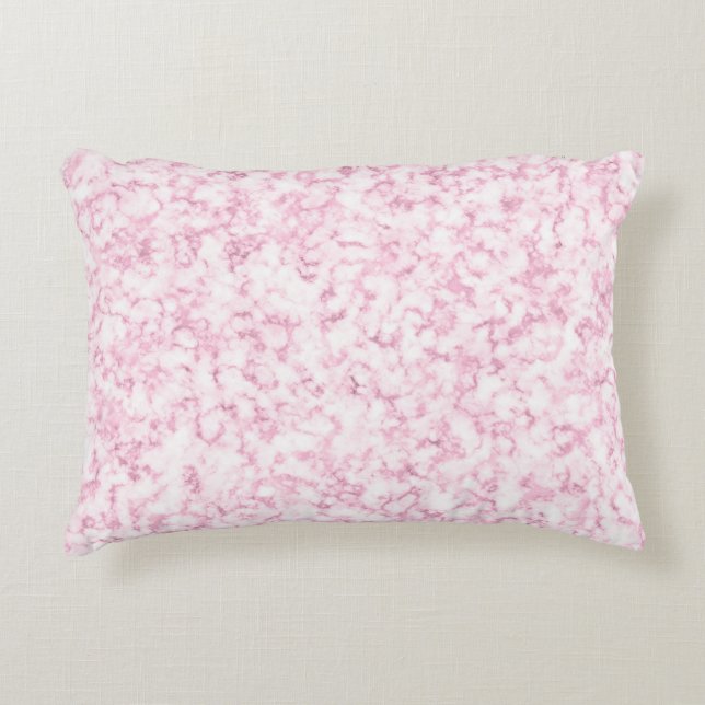 Roze droams Girly Marble Kussens Accent Pillow (Voorkant)