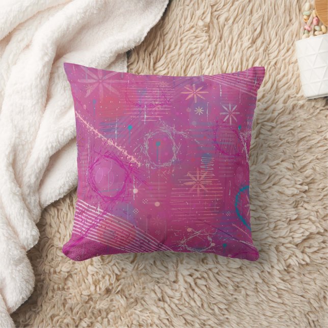 Roze Dromen Abstract  Kussen (Deken)