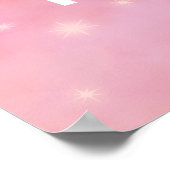 Roze dromerige sterren aangepaste Motivatie offert Poster (Hoek)