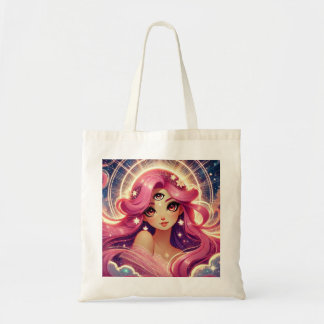 Roze droom verlichting ontwaakt elke dag Canvas ta Tote Bag
