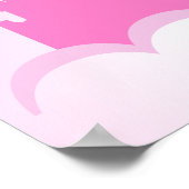 Roze droomkasteel in de wolkenkraam poster (Hoek)