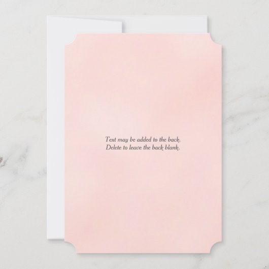 Roze droomkleding Fairy Tale Storybook Castle Wedd Kaart (Achterkant)