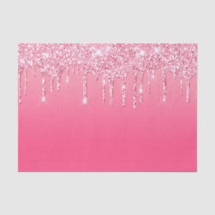 Roze Druipende Glitter Meisjesachtige Trendy Chic Tissuepapier