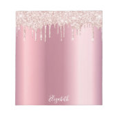 Roze druipt naam naam notitieblok (Voorkant)