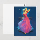 Roze drukker omhoog briefkaart (Voorkant / Achterkant)