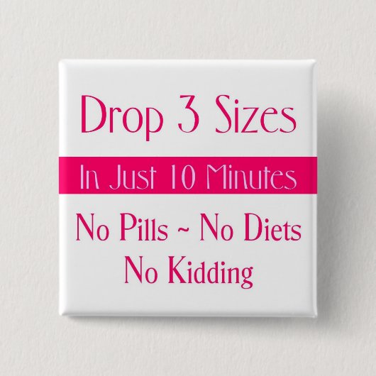 Roze druppel 3 vierkant vierkante button 5,1 cm (Voorkant)