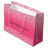 Roze druppelaar Glitter Girly Trendy Chic Modern Groot Cadeauzakje