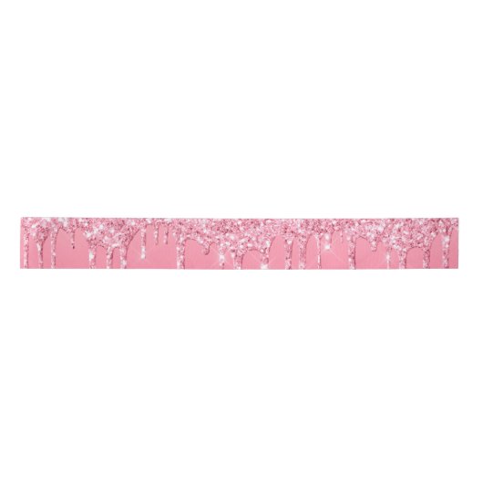 Roze druppelaar Glitter Girly Trendy Chic Modern Lint (Voorkant)