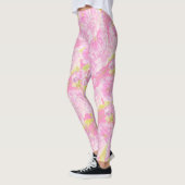 Roze dubbele bloesem bloem leggings (Links)
