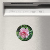 Roze Dubbele Hibiscusmagneet Magneet (Insitu (Vaatwasser))