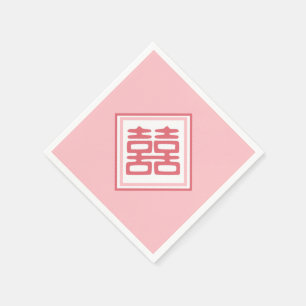 Roze dubbelgeluk - Square Servet