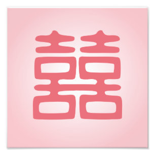 Roze dubbelgeluk - Vet Foto Afdruk