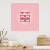 Roze dubbelgeluk - Vet Poster (Keuken)