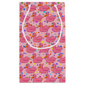 Roze Duck Gift Bag Klein Cadeauzakje (Achterkant)